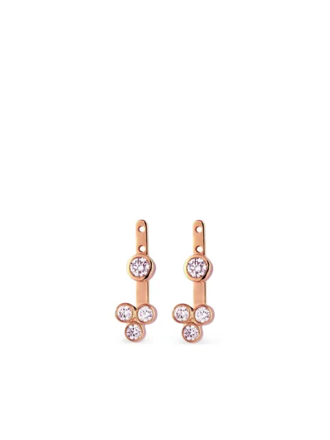 Lark & Berry aretes Trinity en oro rosa de 14kt con diamantes