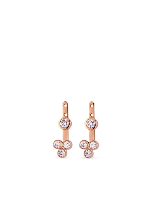Boucles d'oreilles Trinity en or 14ct pavées de diamants - Lark & Berry - Modalova