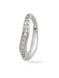 Lark & Berry 14kt white gold large Dune diamond hoop earring - Silver