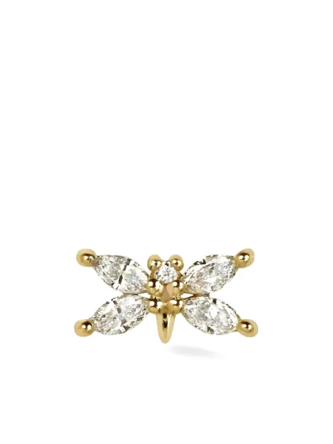 Lark & Berry puce d'oreille Butterfly en or 14ct pavée de diamants