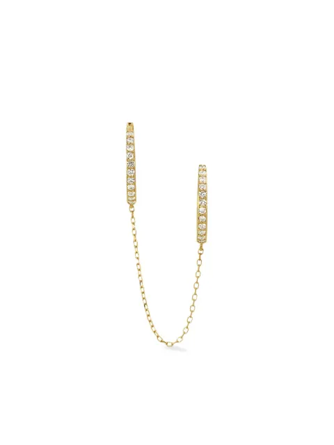 Lark & Berry arracadas Duo en oro amarillo de 14kt con diamantes
