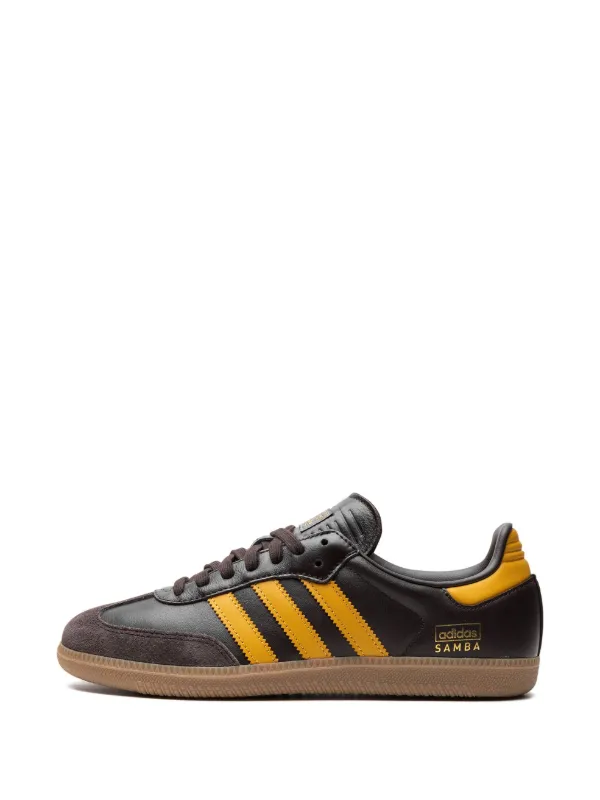 Adidas Samba レザースニーカー | ブラウン | FARFETCH JP