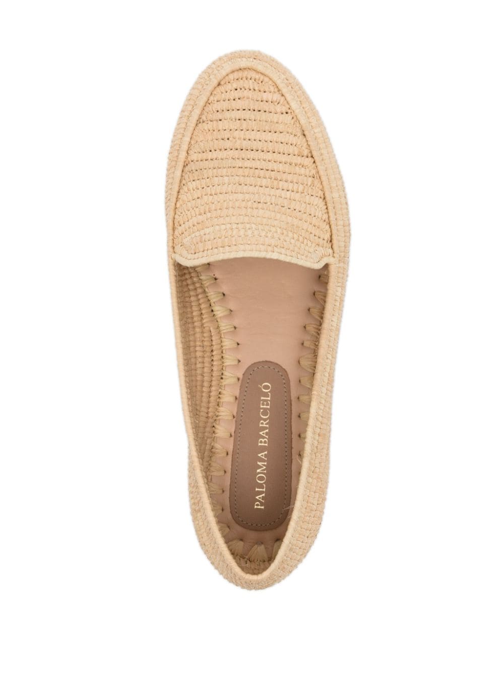 Paloma Barceló Amaranta woven-raffia loafers Neutrals