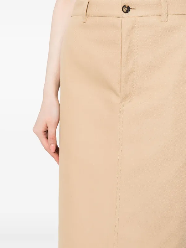 WARDROBE.NYC Drill Column Maxi Skirt | Brown | FARFETCH