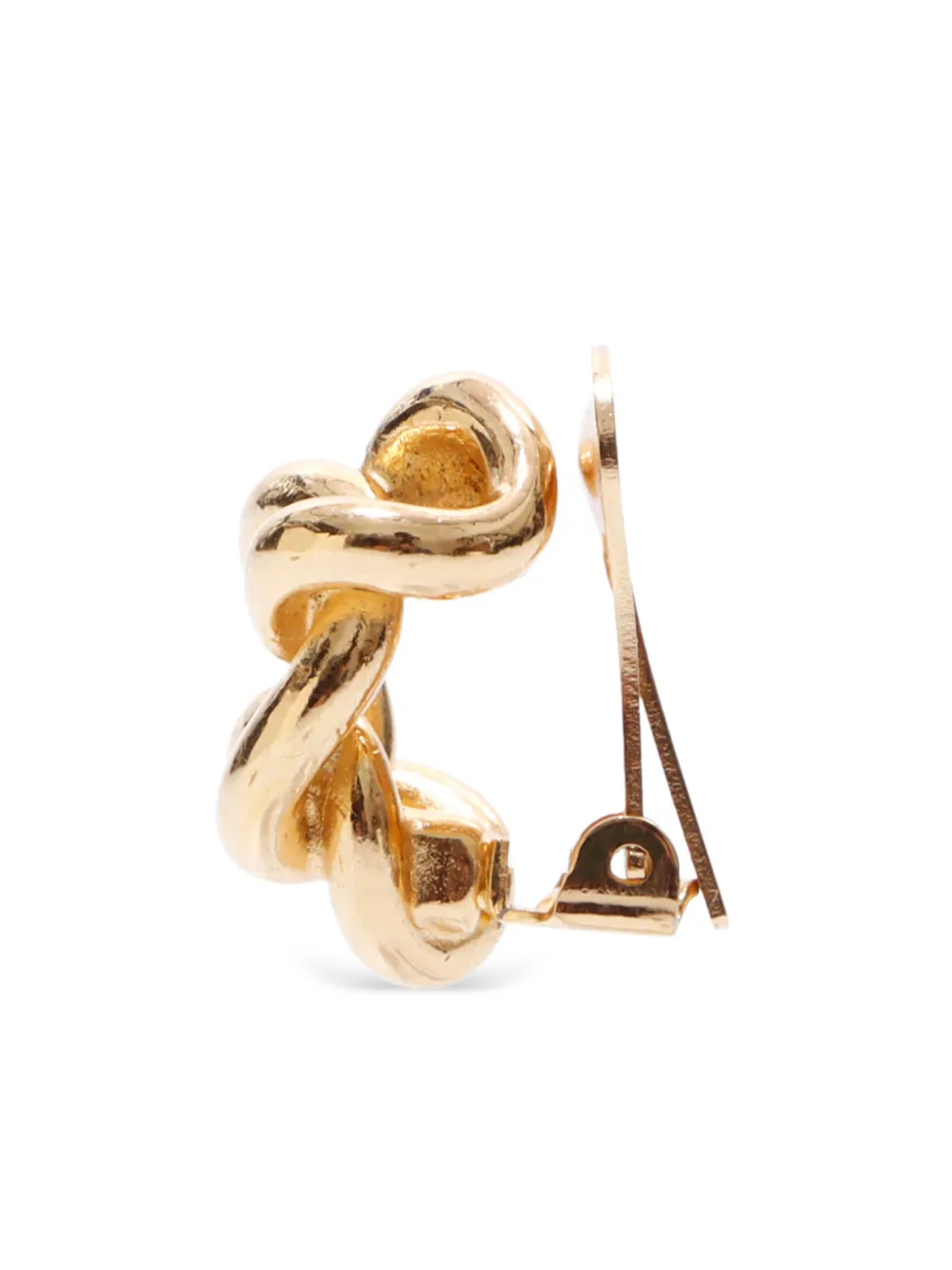 Pre-owned Dior Chain-link Gold-plated Earrings