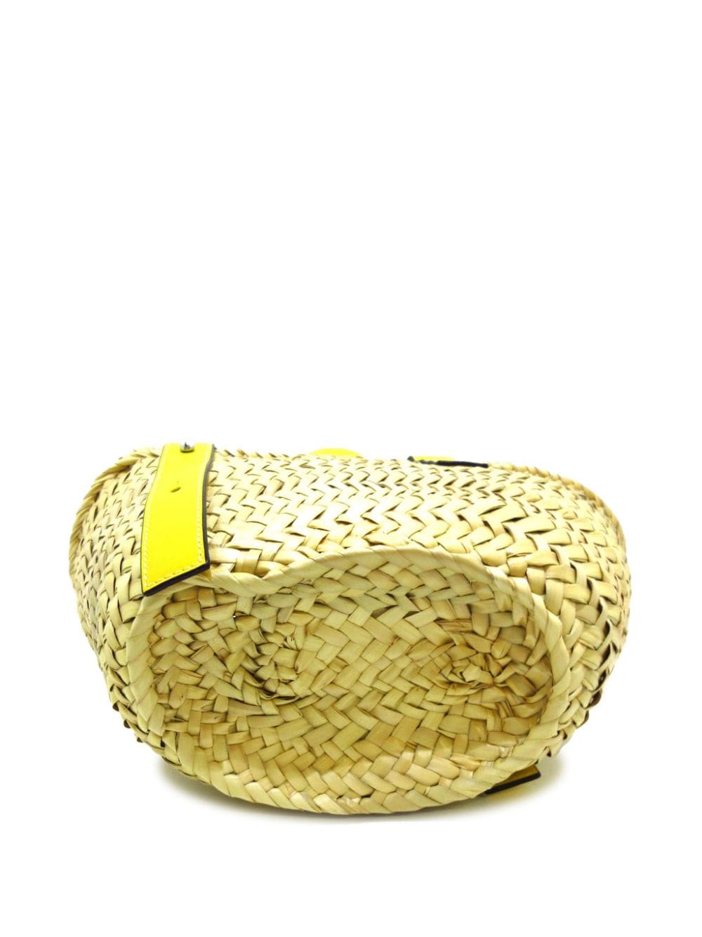 Pre-owned Loewe 2022-2023 Small Raffia Basket Tote Bag In Brown