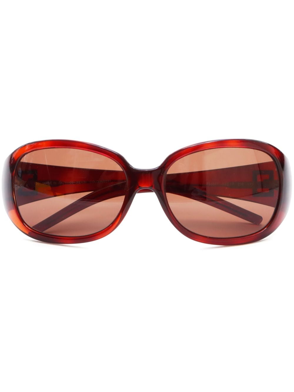 Pre-owned Fendi Ff Tortoiseshell Oversized-frame Sunglasses In Brown