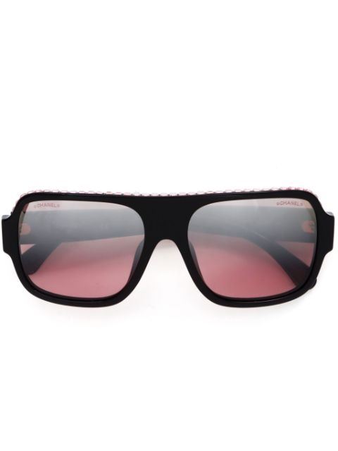 HOT SALE CHANEL 2000s pilot-frame sunglasses Women