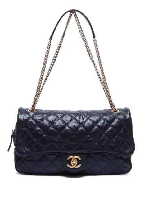 HOT SALE CHANEL 2013 CC turn-lock diamond-quilted shoulder bag Women