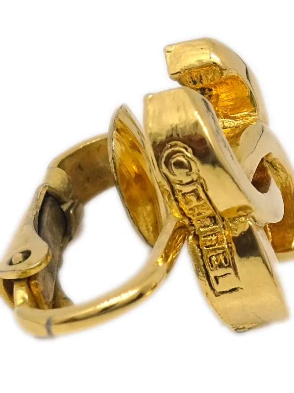 CHANEL Pre-Owned 1990-2000s CC Stud clip-on Earrings Gold