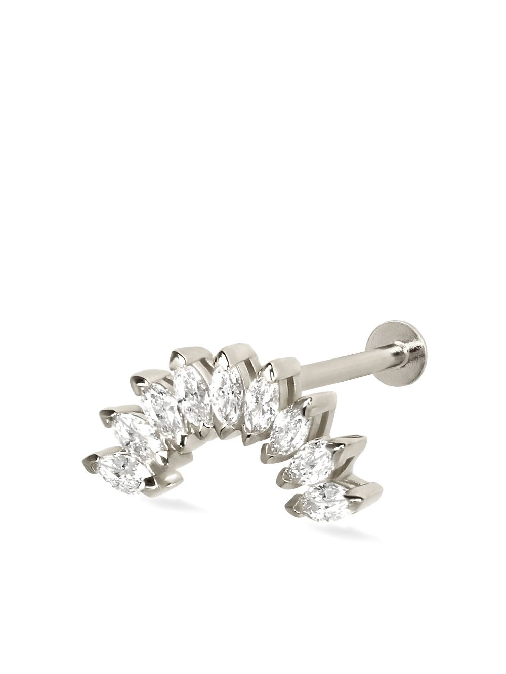 Lark & Berry 14kt white gold Stately diamond earring - Silver