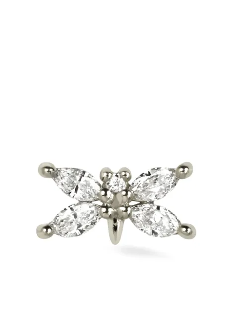 Lark & Berry 14kt white gold Butterfly diamond stud earring