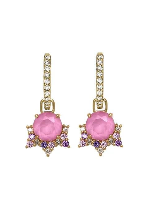 Lark & Berry 14kt yellow gold Celestial sapphire and diamond earrings