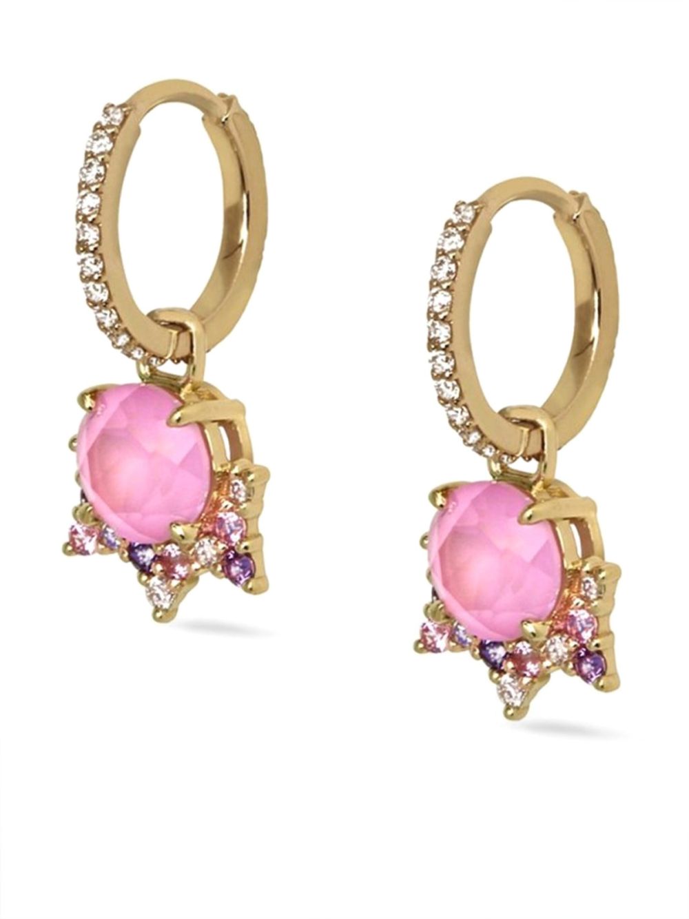 Lark & Berry 14kt yellow gold Celestial sapphire and diamond earrings