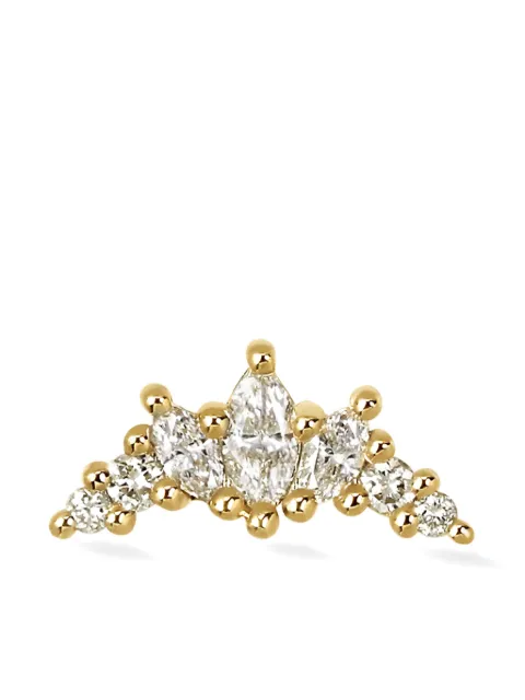 Lark & Berry 14kt yellow gold Majestic Crescent diamond stud earring