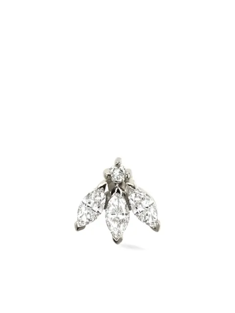 Lark & Berry 14kt white gold Veto Blossom diamond stud earring