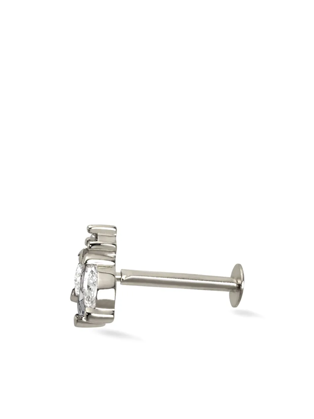 14kt White Gold Veto Blossom Diamond Stud Earring