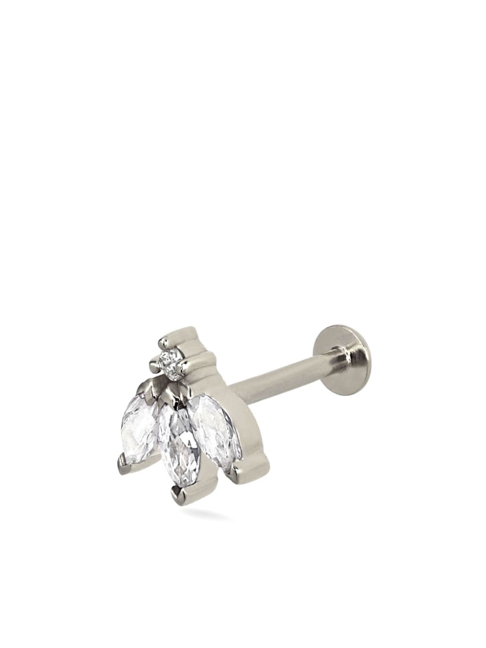 Lark & Berry 14kt white gold Veto Blossom diamond stud earring - Silver