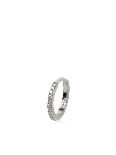 Lark & Berry 14kt white gold large Modernist diamond hoop earring