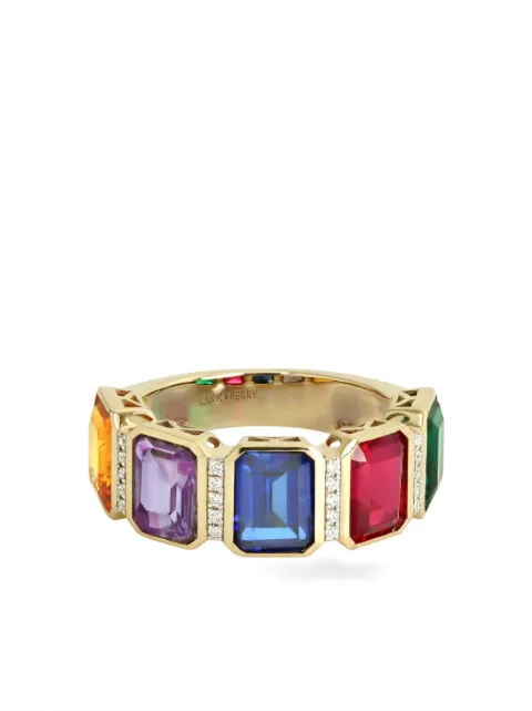 Lark & Berry anillo Nexus en oro amarillo de 14kt con gemas