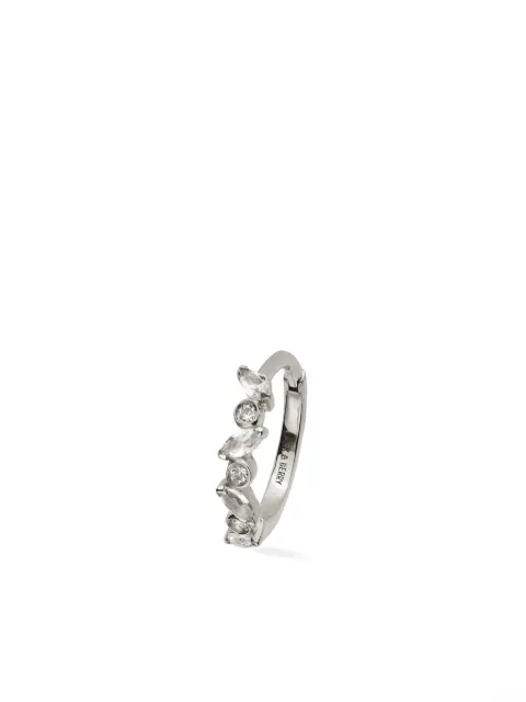 Lark & Berry 14kt white gold large Veto diamond and sapphire hoop earring