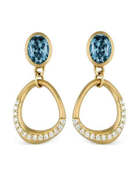 Lark & Berry 14kt yellow gold Dune diamond drop earrings