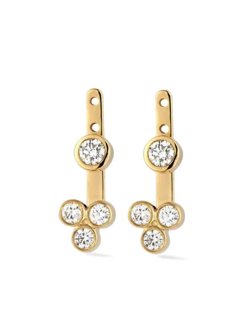 Lark & Berry aretes Trinity en oro amarillo de 14kt con diamantes