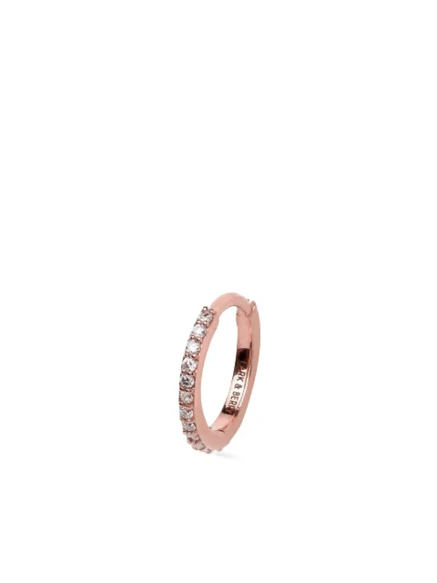 Lark & Berry 14kt rose gold large Modernist diamond hoop