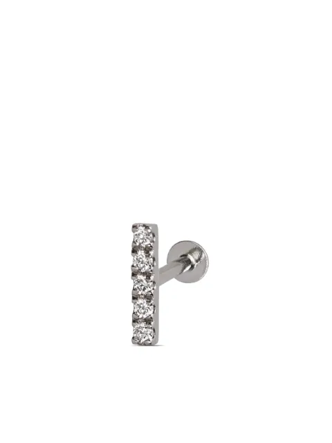 Lark & Berry 14kt white gold Modernist diamond single earring