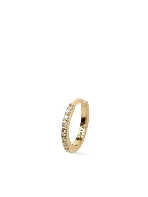 Lark & Berry grandes créoles Modernist en or 14ct pavées de diamants