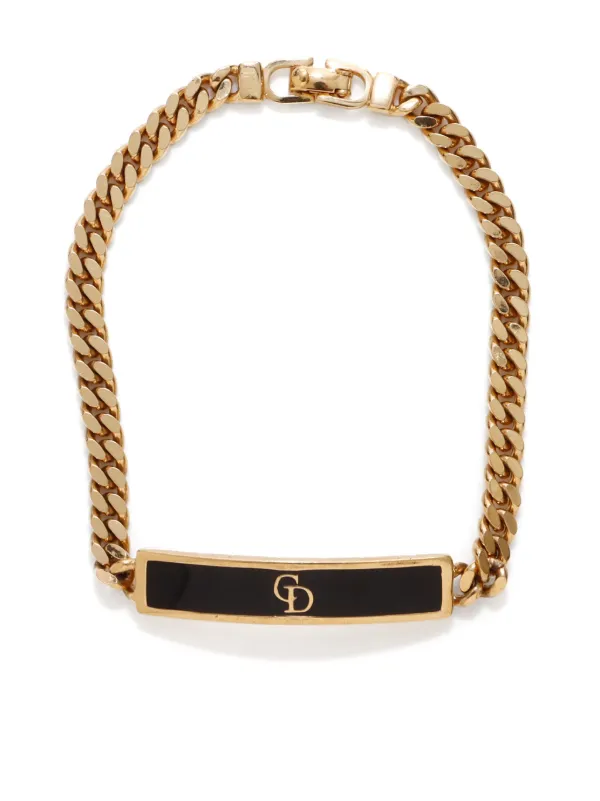 未使用級 Christian Dior bracelet gold logo 23830422_54145458_600.jpg