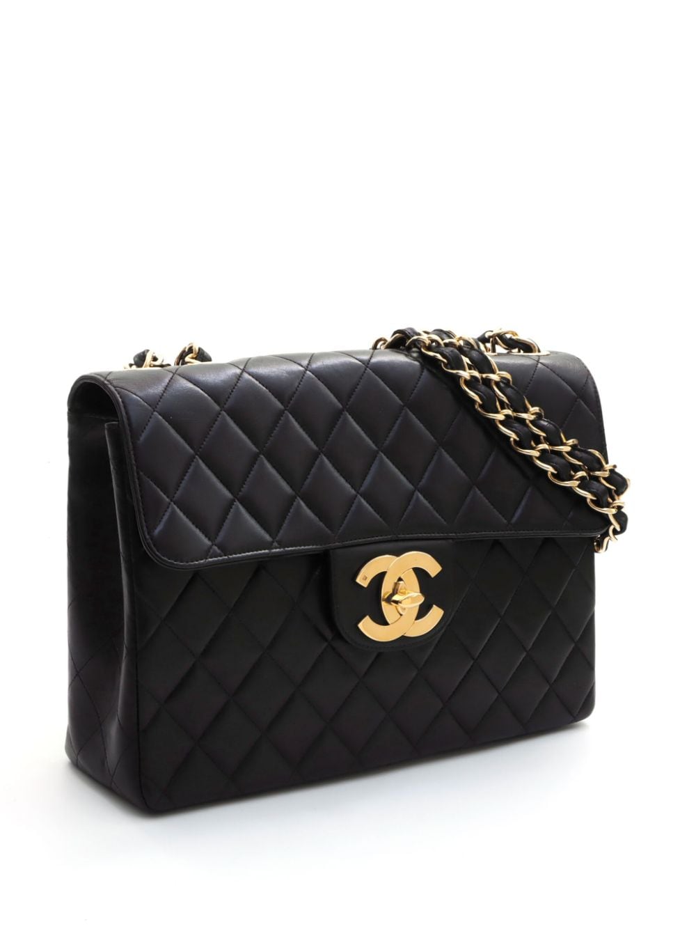 Pre-owned Chanel 1994-1996 Classic Flap Shoulder Bag In Black