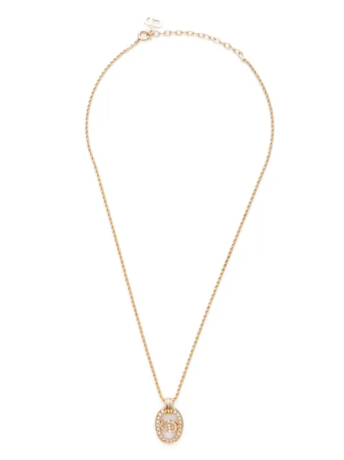 Collier à pierre pendente - Christian Dior Pre-Owned - Modalova