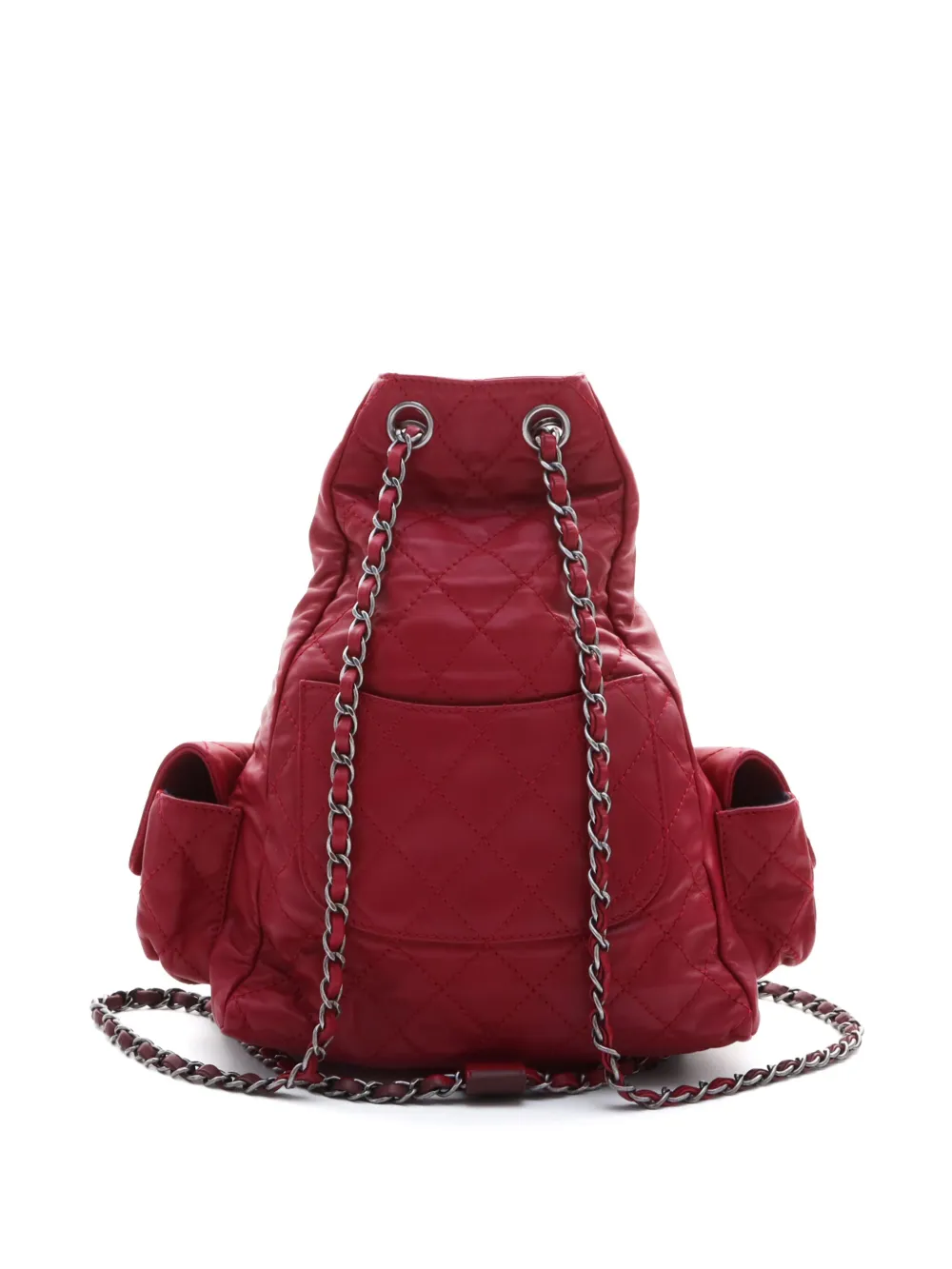 CHANEL Pre-Owned 2013 CC turn-lock diamond-quilted backpack - Rood