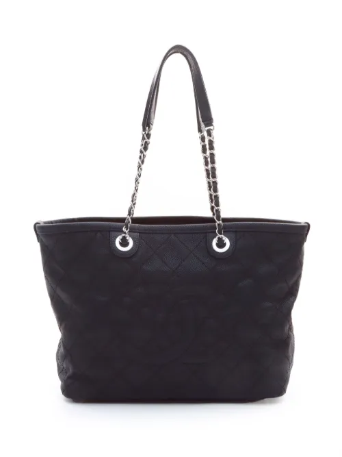 Sac cabas matelassé à logo CC (2014) - CHANEL Pre-Owned - Modalova