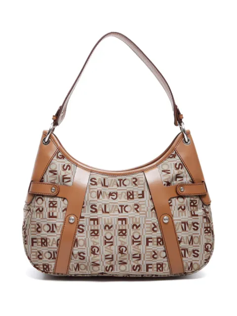 Ferragamo Pre-Owned logo-print canvas shoulder bag