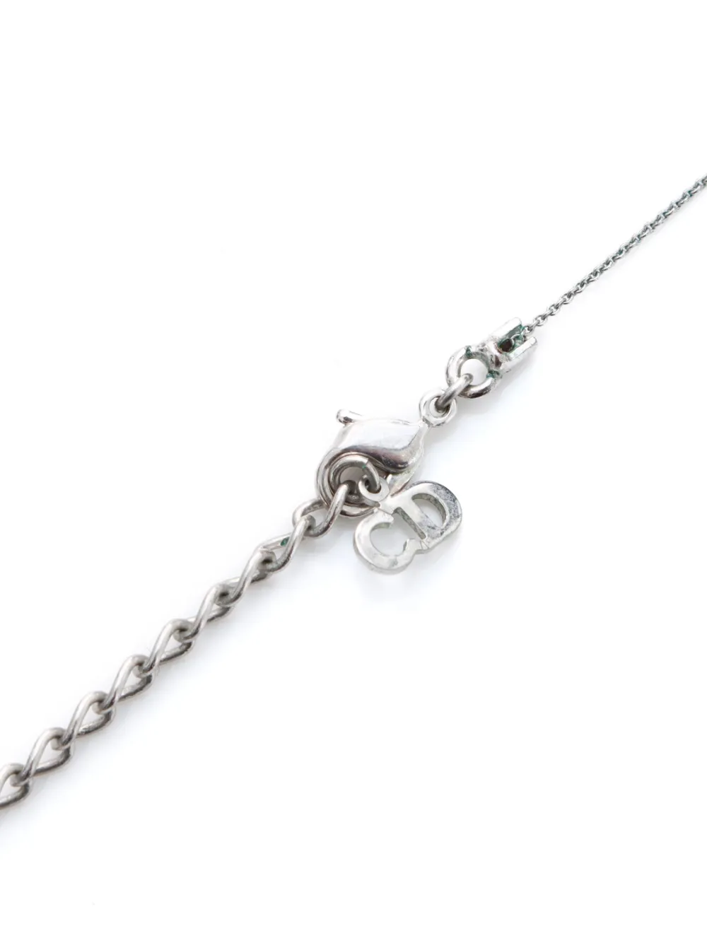 Pre-owned Dior Cd Pendant Necklace In Silver