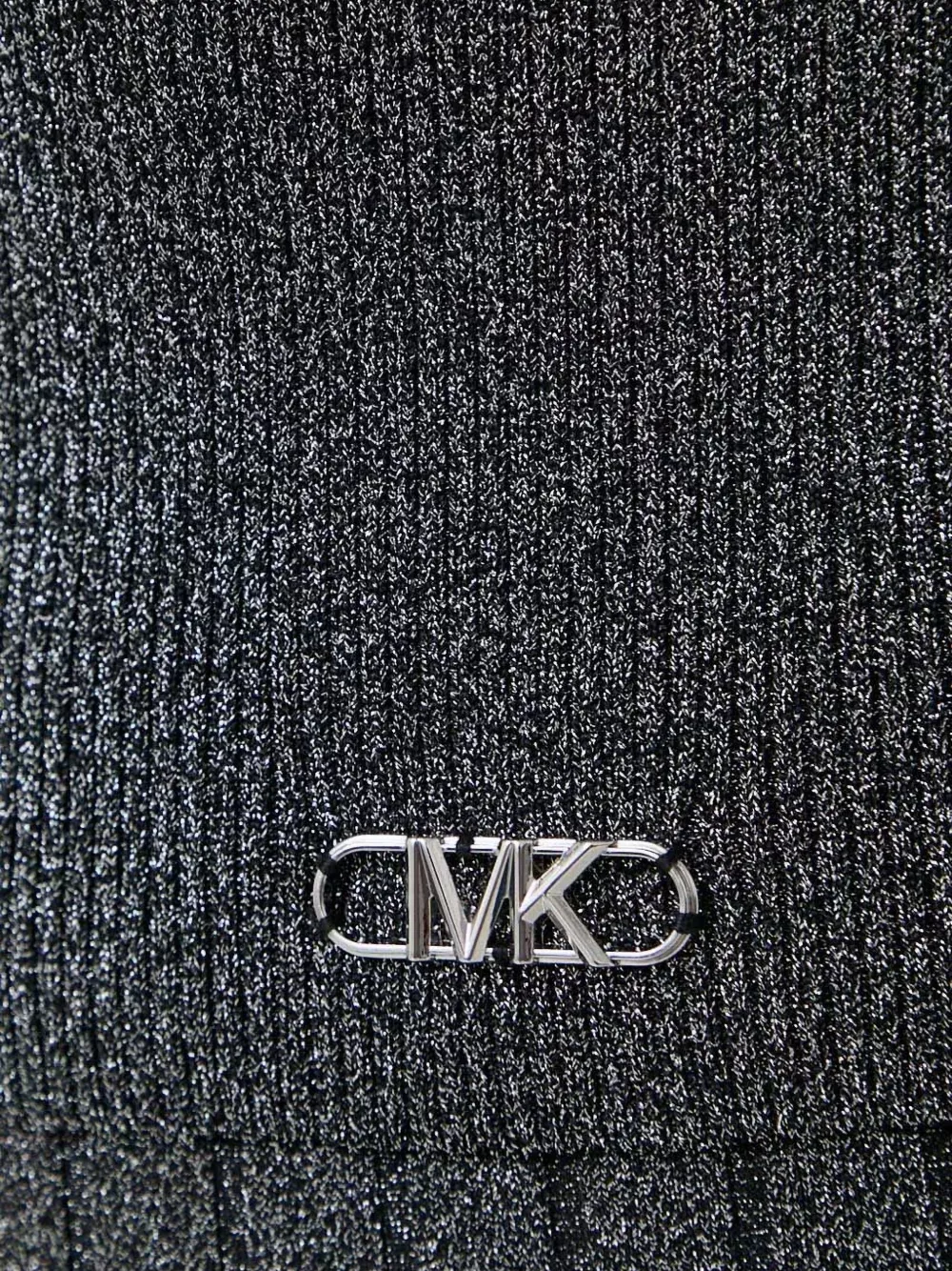 Michael Kors metallic ribbed-knit cropped sweater Grijs