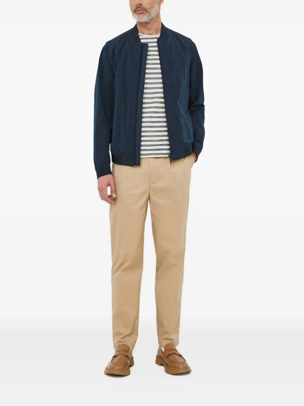 Michael Kors slim-fit cotton blend chino pants Beige