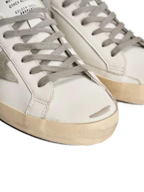 Golden Goose Super-Star Distressed Sneakers | Neutrals | FARFETCH