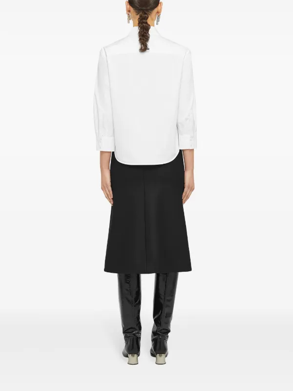 コート Jil Sander Shirt with petticoat Jil Sander Cotton Poplin Sunday Shirt with Embroidered