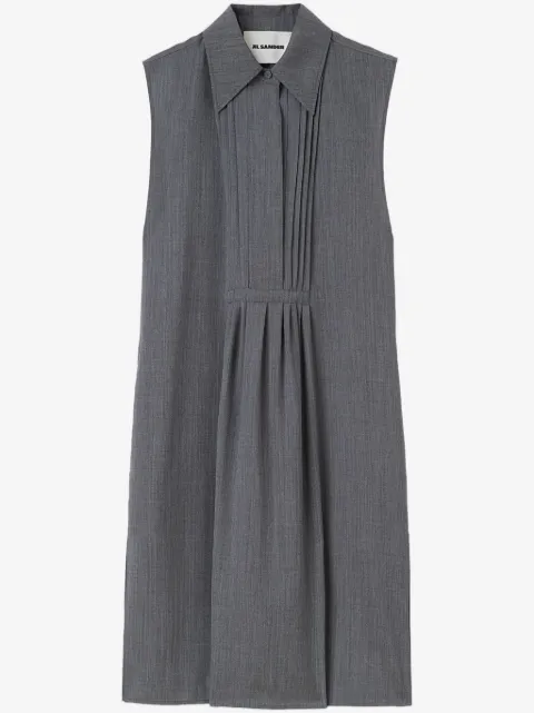 Jil Sander vestido con cuello de pico