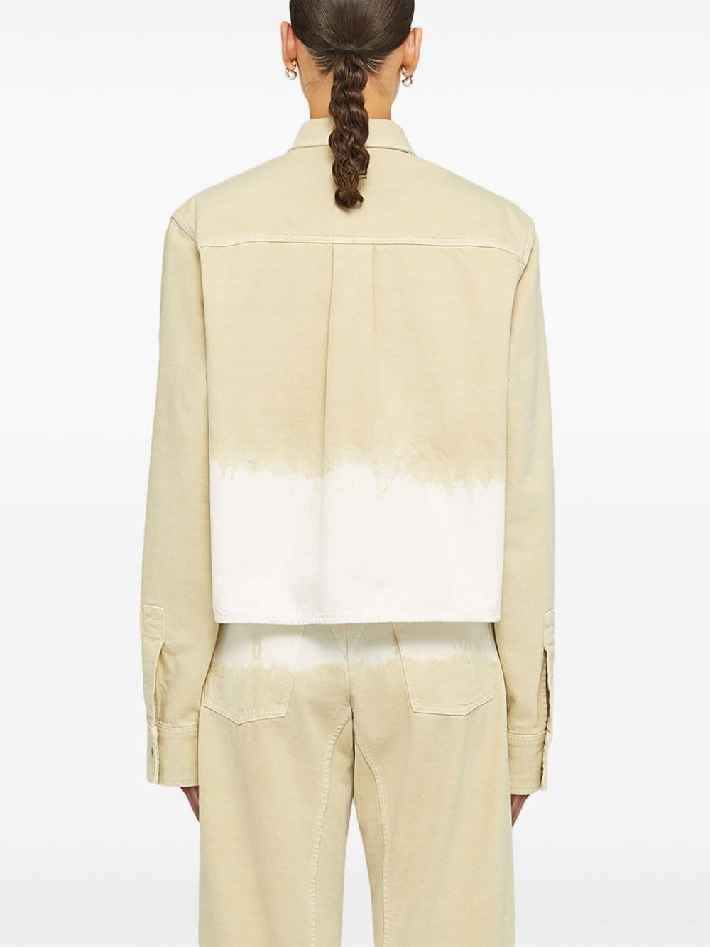 Shop Jil Sander Gradient-effect Denim Shirt In Neutrals