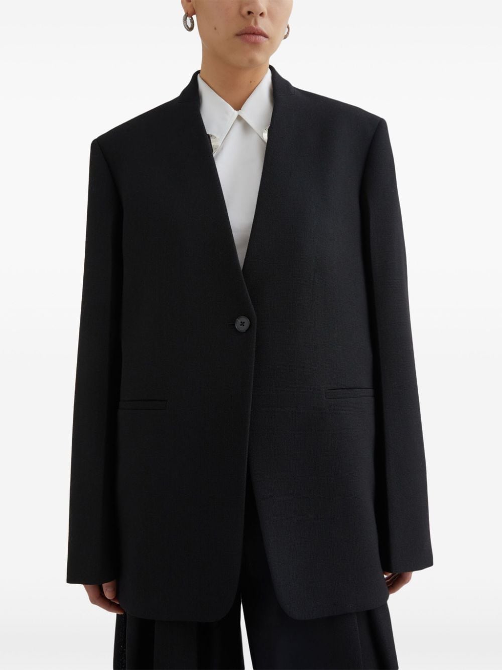 Shop Jil Sander Tailored Blazer In Black