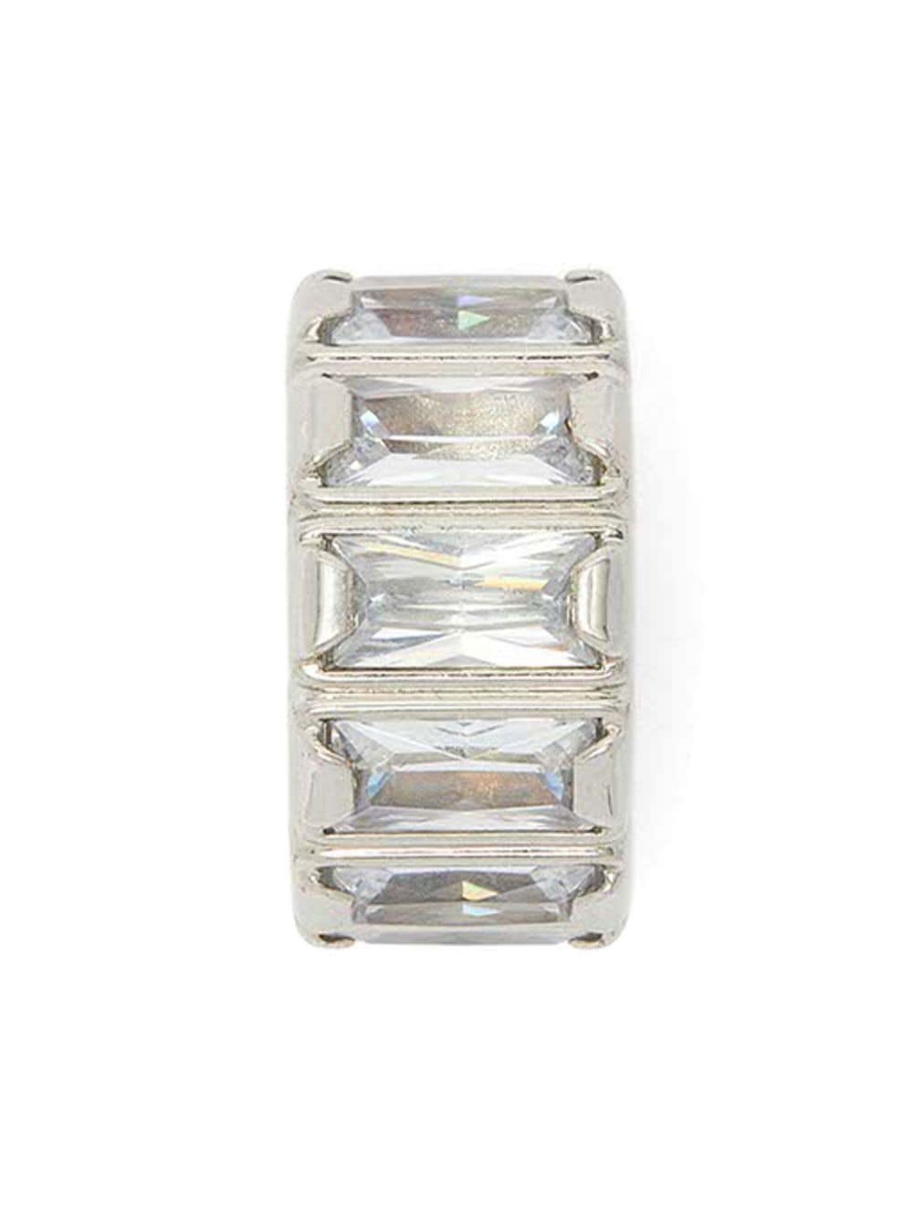 Jil Sander crystal-embellished ring - Zilver