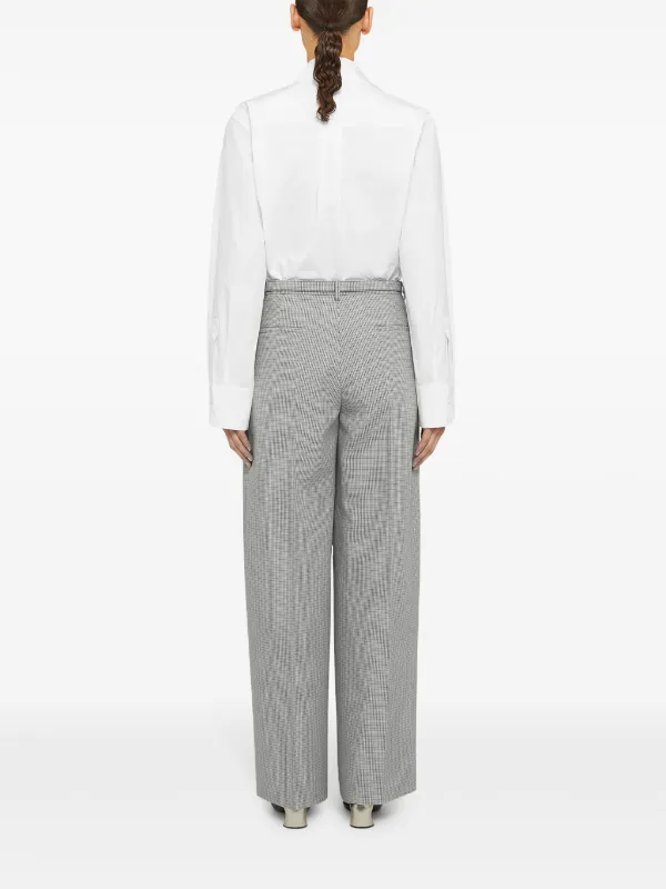 【送料&関税込】Jil Sander Pants In Grey Viscose JIL SANDER Straight-Leg Panelled Wool-Ripstop Trousers for