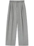 Jil Sander checked virgin-wool palazzo pants - Grey