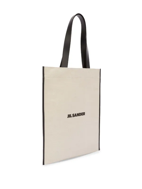 【関税&送料込み】Jil Sander Medium Flat Shopper Bag Jil Sander Flat Shopper Medium Tote Bag | White | FARFETCH CA