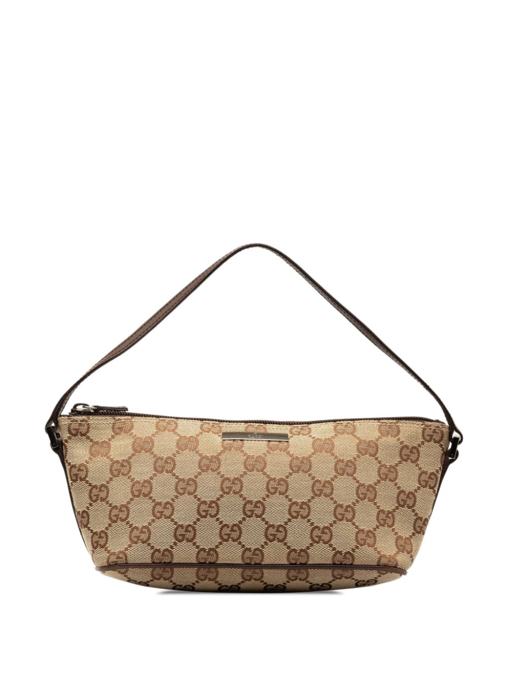 Pre-owned Gucci 2000-2015 Gg Canvas Boat Shoulder Bag In Brown