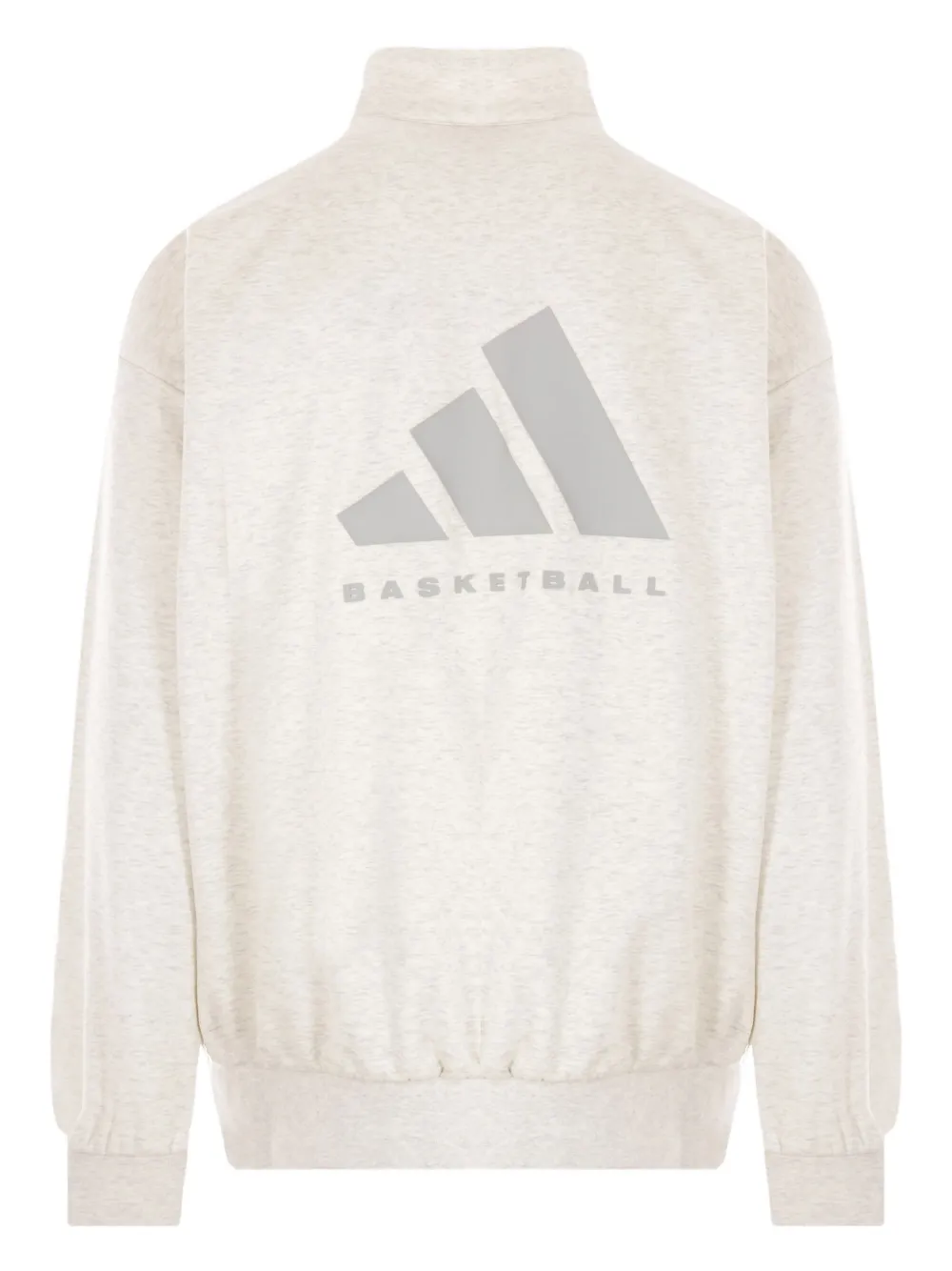 Adidas Originals Basketball-logo Printed Sweatshirt In White